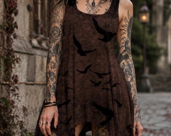 Edgar Allan Poe Gothic Raven Grunge Clothing Vintage Book Tee Sleeveless Halter Goth Tank Crop Top Yoga Sport Clothes Aesthetic Alt Clothing