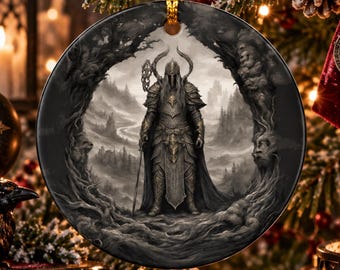 Great Gift Idea for Gamer Elden Ring Warrior King Christmas Season Ornament Dark Souls Gothic Video Game Decor Gift for Son for the Holidays