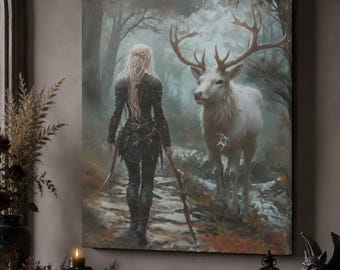 Arte inspirado en Trono de Cristal de ACOTAR, ideal para amantes de los libros. Regalo perfecto para lectores. Lámina de fantasía de Manon. Arte literario inspirado en Sarah J. Maas. Descarga gratuita.