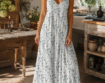 Witchy Boho Style Practical Magic Inspired Lily of the Valley Celestial Vintage Outfit Witchcore Clothing Witch Aesthetic Floral Kimono