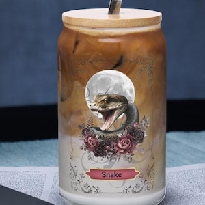 Mystische Schlangen Tarot Glasdose: Mystische Witchy Decor Tasse