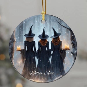 Witches Christmas Ornament: Dark Cottagecore Yule Decor