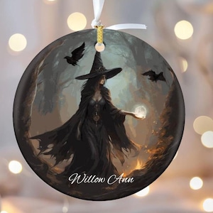 Witch Christmas Ornament: Dark Cottagecore Yule Decor