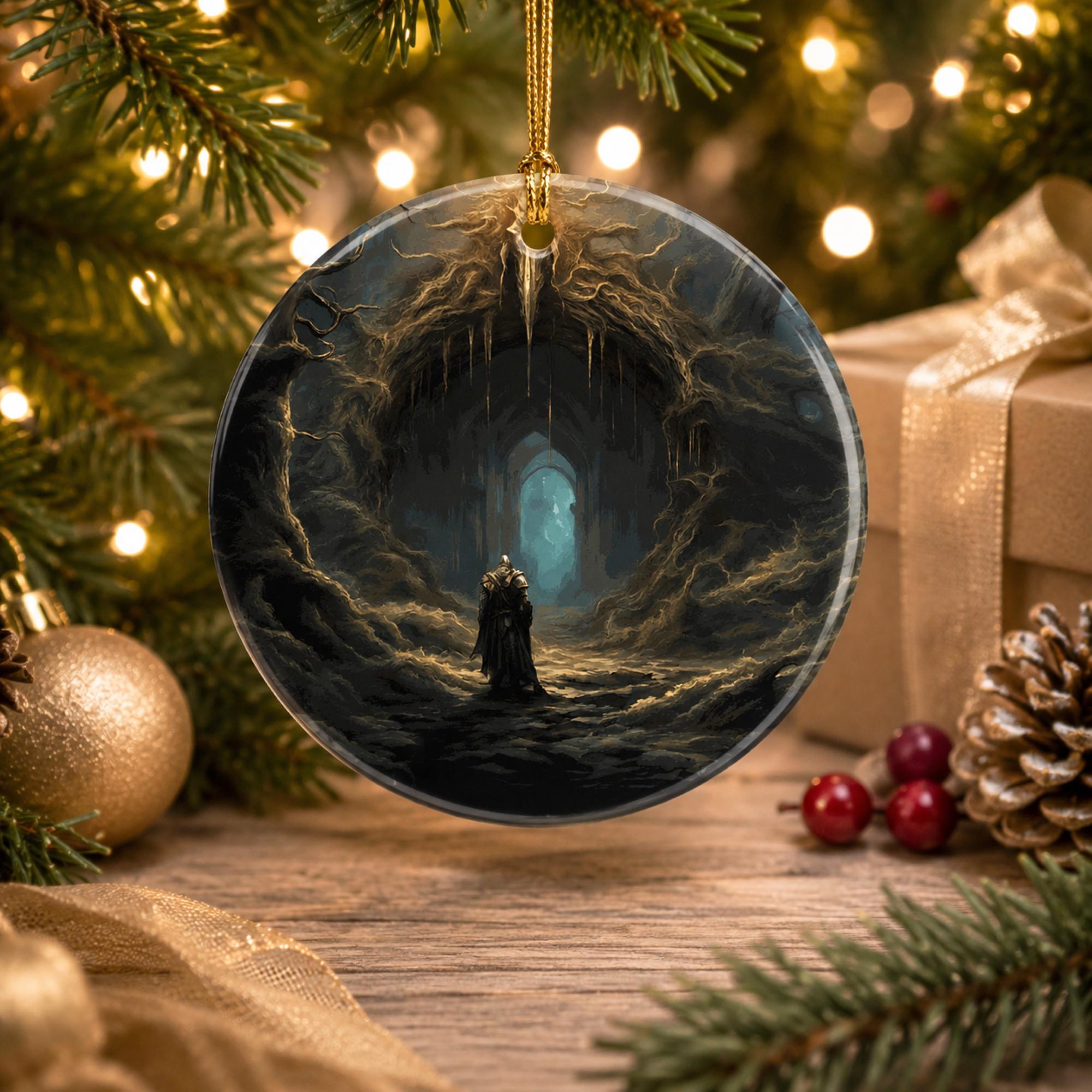 Dark Souls Video Gamer Merch Gift Idea Elden Ring Christmas Ornament Age of Sigmar Fantasy Gamer Decor nerdy gift Gothic Home Accessory
