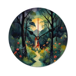 Fairytale Castle Wooden Wall Clock: Fantasy Decor