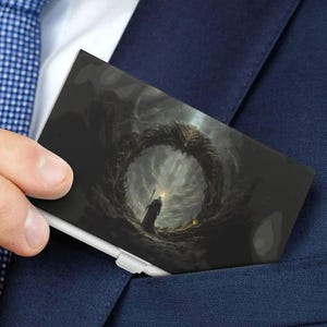Age of Sigmor 名刺ホルダー、ファンタジー ゲーマー グッズ、セフィロスのエッセンス、ダーク ソウル、ホリデー向けのゴシック ゲーマー グッズ!