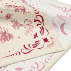 Witchy Herbs in Red All-over print bandana