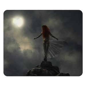 Fantasy Witch Mouse Pad, Witchy Desk Accessory, Gamer Gift, Mystic Home Office Décor, Spiritual Mousemat, Witchy Gift, Witchcore Accessories
