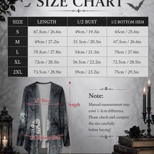 Goth Clothing for Witchy Mom Halloween Holiday Festival Outfit Moon Bat Alt Clothing Christmas Gift for Bestie Birthday Gift for Daughter image 9