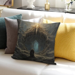 Fantasy Gamer Gift Idea For Boyfriend Elden Ring Plush Pillow Cover Gamer Decor Dark Souls Style Solaire of Astora Dakimakura Waifu Ranni image 11