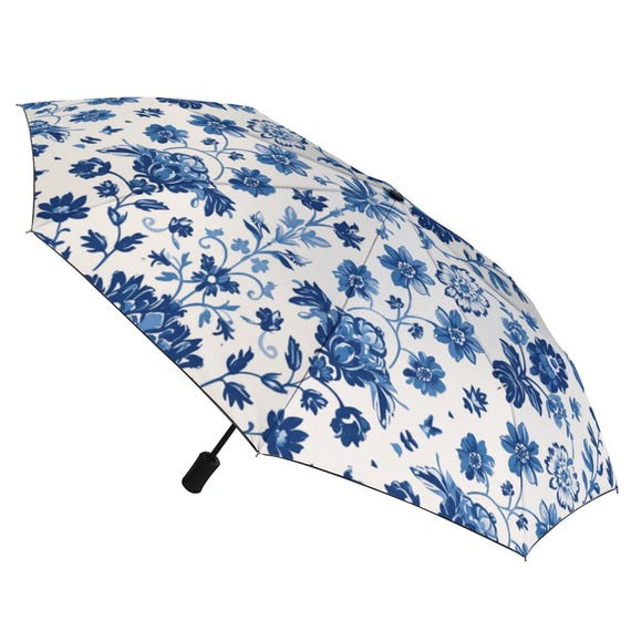 Riu rちゃん Toile de Jouy umbrella French Toile De Jouy Auto Umbrella With Printed Pattern