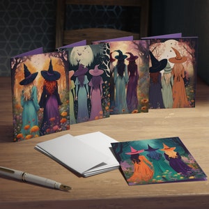 Carte del solstizio d'estate per i pagani, Sisterhood of the Wicca, biglietti d'auguri multi-design stregoneschi (confezione da 5), regalo di strega, Wiccan Power of Three