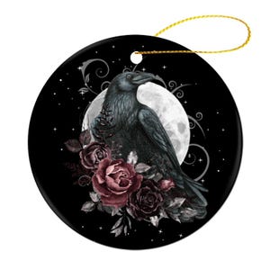 Pagan Holiday Crow Lover Gift for Witch Bestie Whimsi Ornament Witch Yule Decoration for Christmas Raven Bobble Yule Ball Festivities Decor image 12