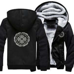 Helm of Awe Viking Hoodie: Valhalla Norse Mythology Jacket