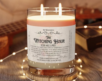 The Witching Hour, Ocean Mist & Moss Scented Candle - Full Glass, 11oz, Witchy Gift