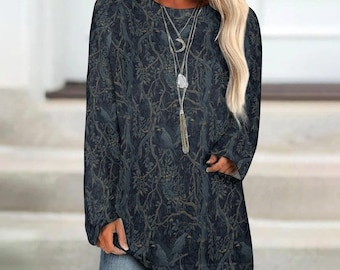 Victorian Inspired Dark Cottagecore Edgar Allan Poe Dark Academia Crow Crewneck Shirt Gothic William Morris Whimsigoth Holiday Hoodie Shirt