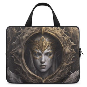 Étui pour ordinateur portable personnalisé Elden Ring Goddess, art gamer, étui mystique Elden Queen merch, cadeau pour gamer Dark Souls, merch fantastique, merch gamer