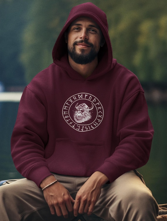 Sweat à capuche Viking Warrior Runes sweat-shirt unisexe