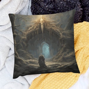Fantasy Gamer Gift Idea For Boyfriend Elden Ring Plush Pillow Cover Gamer Decor Dark Souls Style Solaire of Astora Dakimakura Waifu Ranni image 2