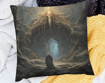 Federa per cuscino in peluche Elden Ring: decorazione da giocatore, stile Dark Souls