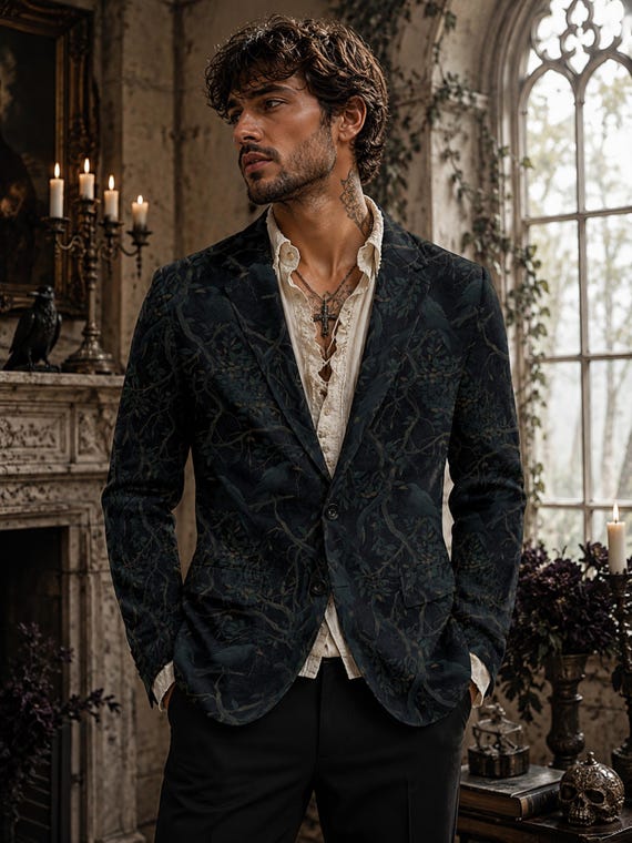 Perfect Gift Idea for Holidays Dark Romance Blazer Corporate Goth Clothing for Dad Dark Academia Shirt for Boyfriend Crow Lover Tshirt Gift