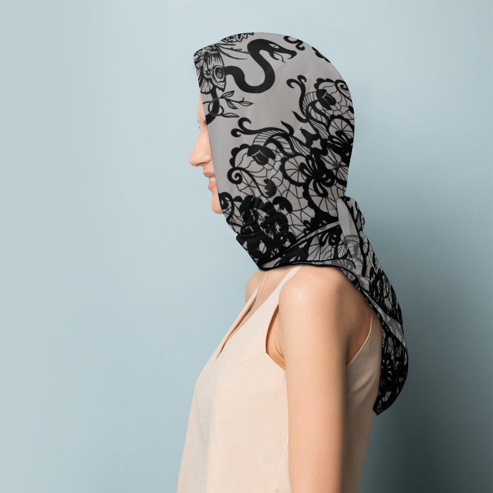 Rockins Snake Scarf Black Lace Snake Scarf: Witchy Gothic Headwrap