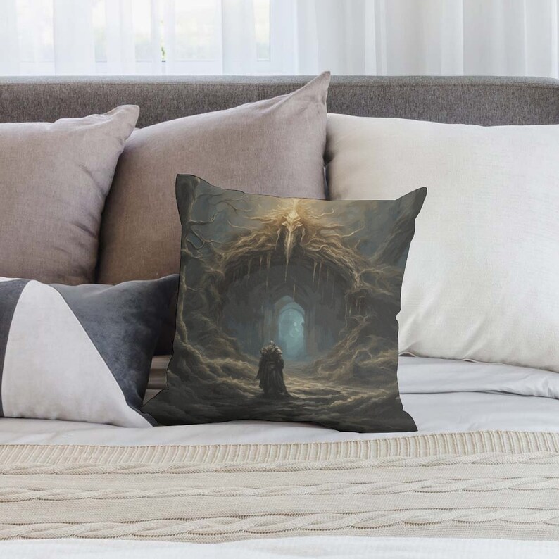 Fantasy Gamer Gift Idea For Boyfriend Elden Ring Plush Pillow Cover Gamer Decor Dark Souls Style Solaire of Astora Dakimakura Waifu Ranni image 10