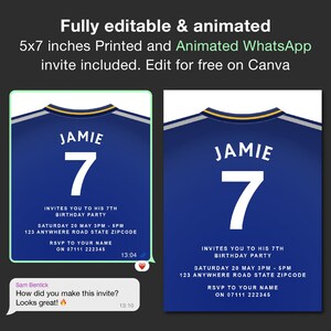 Editable Leicester City Birthday Invitation | Digital Football Party invite | Leicester Celebration Party Invite | King Power Stadium Party