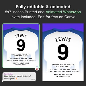 Editable Brighton & Hove Albion FC Birthday Invitation | Animated Digital Football Party invite | Brighton Celebration WhatsApp Invite Party