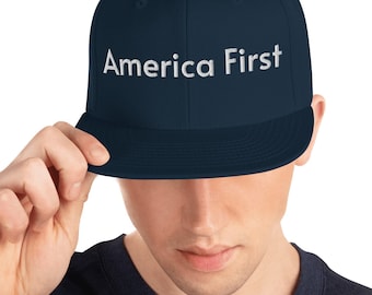 Embroidered America First Hat: Patriotic Trump Supporter Cap