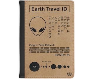 Alien Passport Cover: Earth Travel ID, Sci-Fi Gift