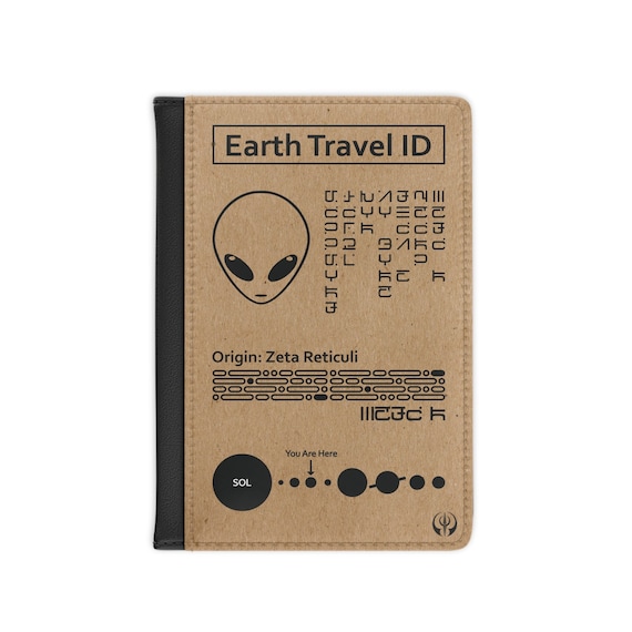 Alien Passport Cover: Earth Travel ID, Sci-fi Gift - Etsy