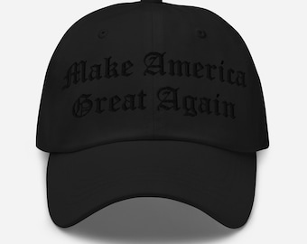 Black MAGA Dad Hat: Gothic Edition