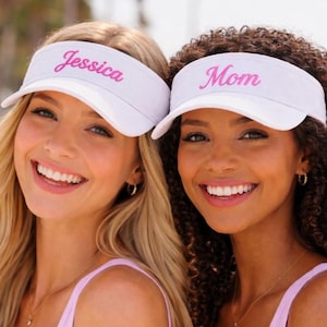 Personalized Embroidered Sports Visor, Custom Name Tennis Golf Hat