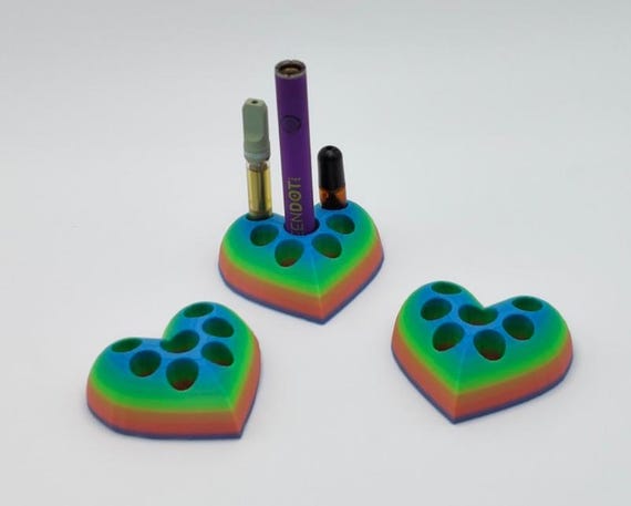 elfbar elfa master akku Heart-shaped 510 Modul, Stift, Stifthalter Organizer Ständer für Desktop 7  Slots - Rainbow