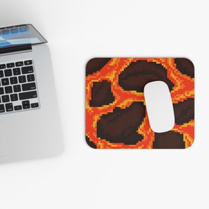 Lava River Pixel Art Mouse Pad (Rectangle) | Video Game Aesthetic | Gamer Gift
