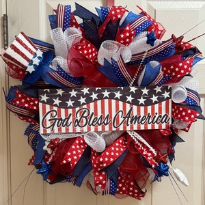 Patriot God bless America Wreath