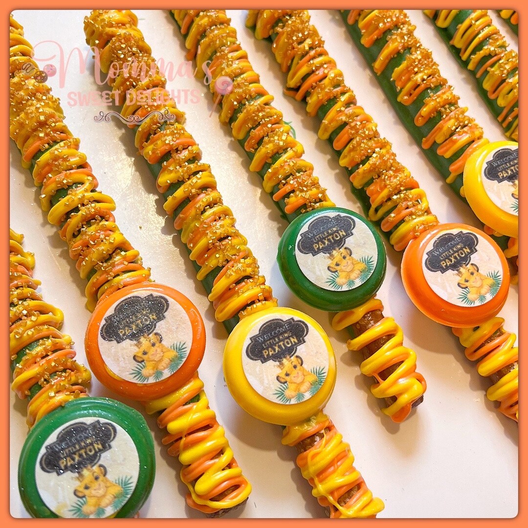 Lion Guard Chocolate Covered Pretzels, Lion Birthday Party , Lion King