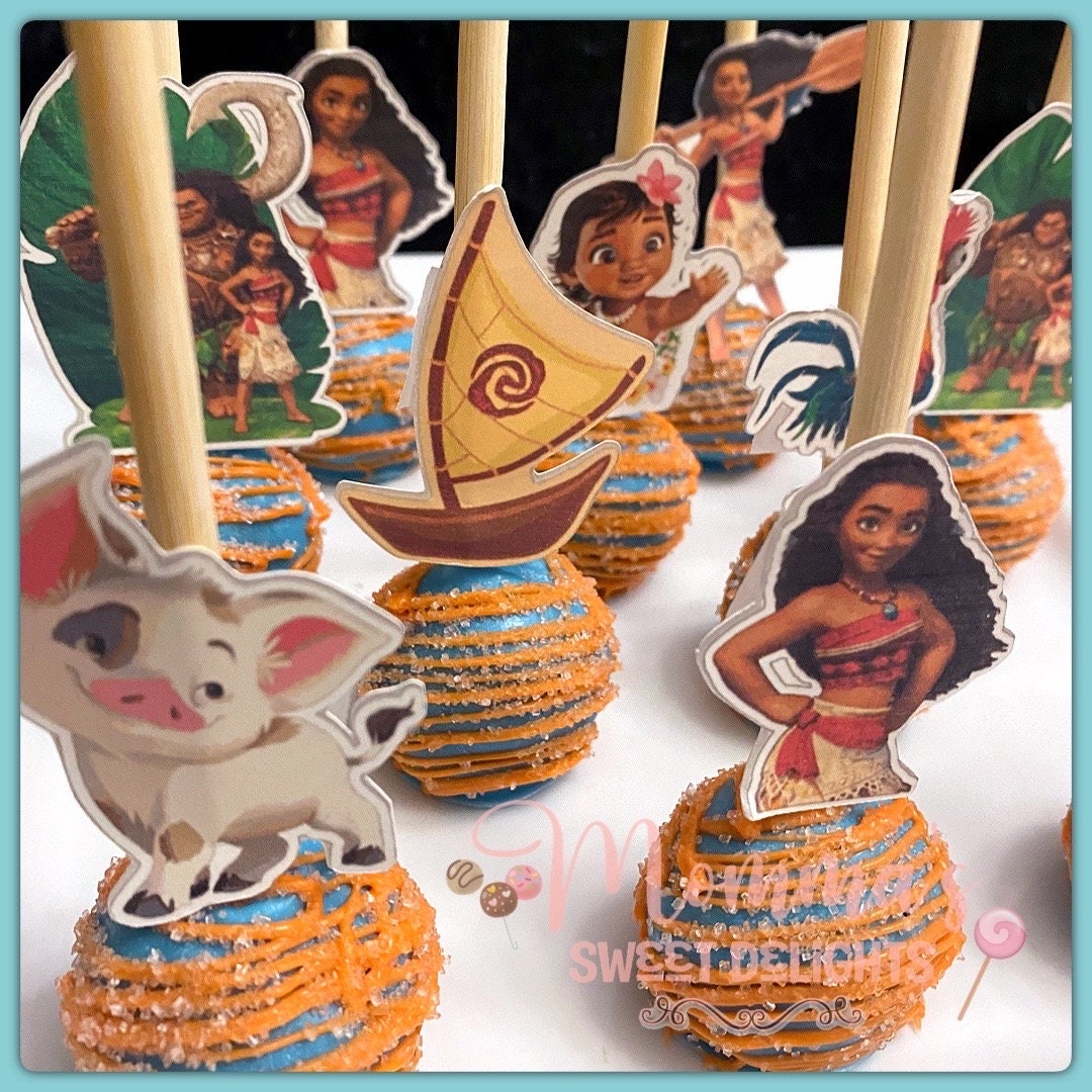 Moana Cake Pops , Luau Party, Luau Birthday, Moana Birthday Party
