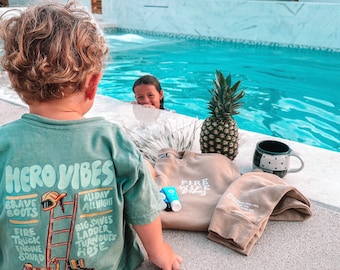 Hero Vibes - Kids Firefighter Shirt