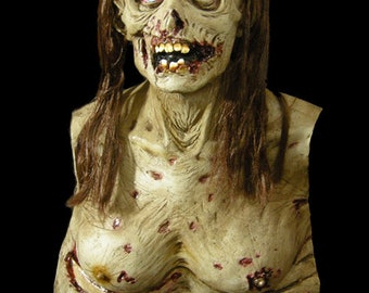 Busto de máscara de zombie de chica en bicicleta de The Walking Dead