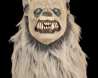 Máscara de Halloween de hombre lobo blanco