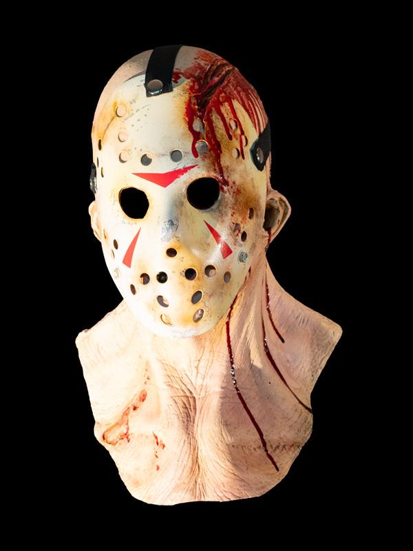 Bloody Jason Voorhees Hood and Hockey Mask Set