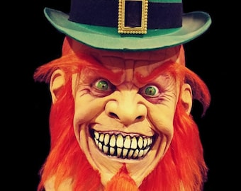 Máscara de duende de la suerte de lujo con sombrero
