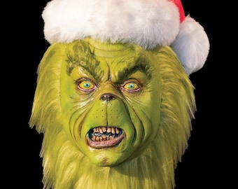 El malo - Busto de máscara de Halloween de la película Grinch de Jim Carrey