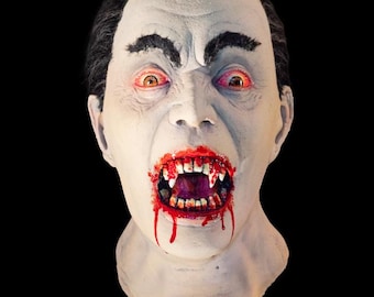 恐ろしいドラキュラの古典的な吸血鬼のリアルなマスクウェアラブル