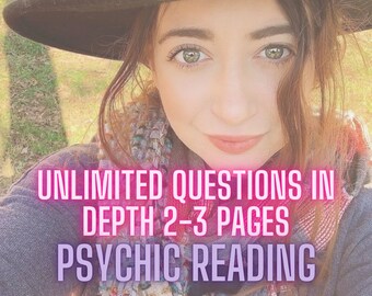 Lectura psíquica en profundidad - Varias páginas de largo - Lectura de tarot - Oráculo - Sesión de entrenador espiritual - Orientación - Entrenador de vida