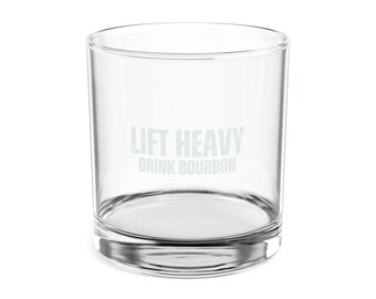 Szklanka do whisky Bourbon Heavy Drink | Szklanka Engraved Rocks 10,5 uncji