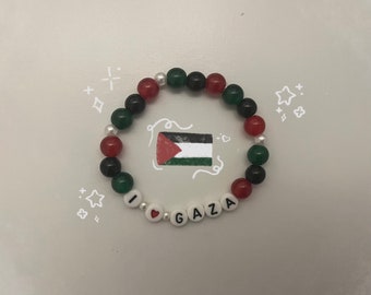 Palestine | Gaza beaded bracelets. jewelry, cute, support, Palestinian, watermelon | Includes donation to Gaza