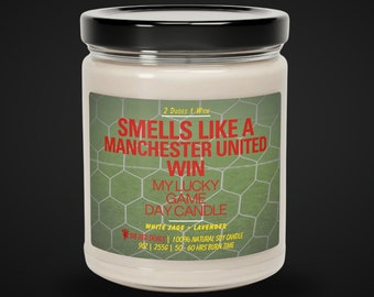 Smells Like a Win Candle, Premier League, Manchester United, Scented Candle, Soccer Gift, Champions League, Game Day Candle, Soccer Candle